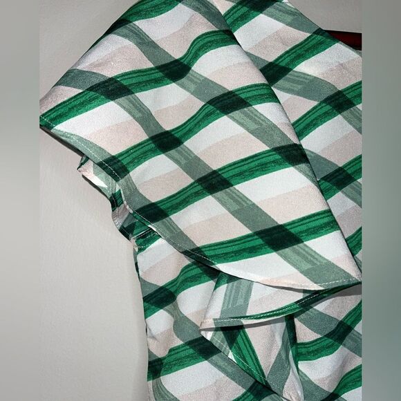 BANANA REPUBLIC Butterfly Sleeve Geometric Print Top Size 4P - Picture 5 of 11